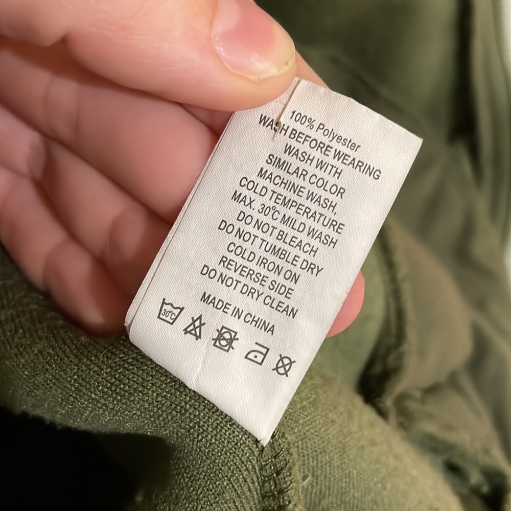Zyia Active Olive Green Flying V Fleece Bomber Jacket Size Small - Picture 9 of 9